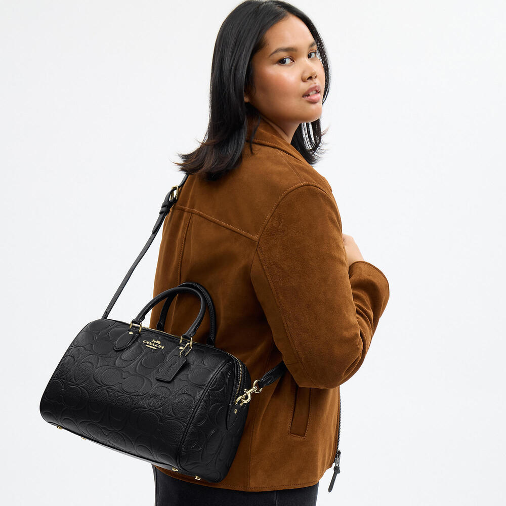 Rowan Large Satchel Bag In Signature Leather - Picture 6 of 16